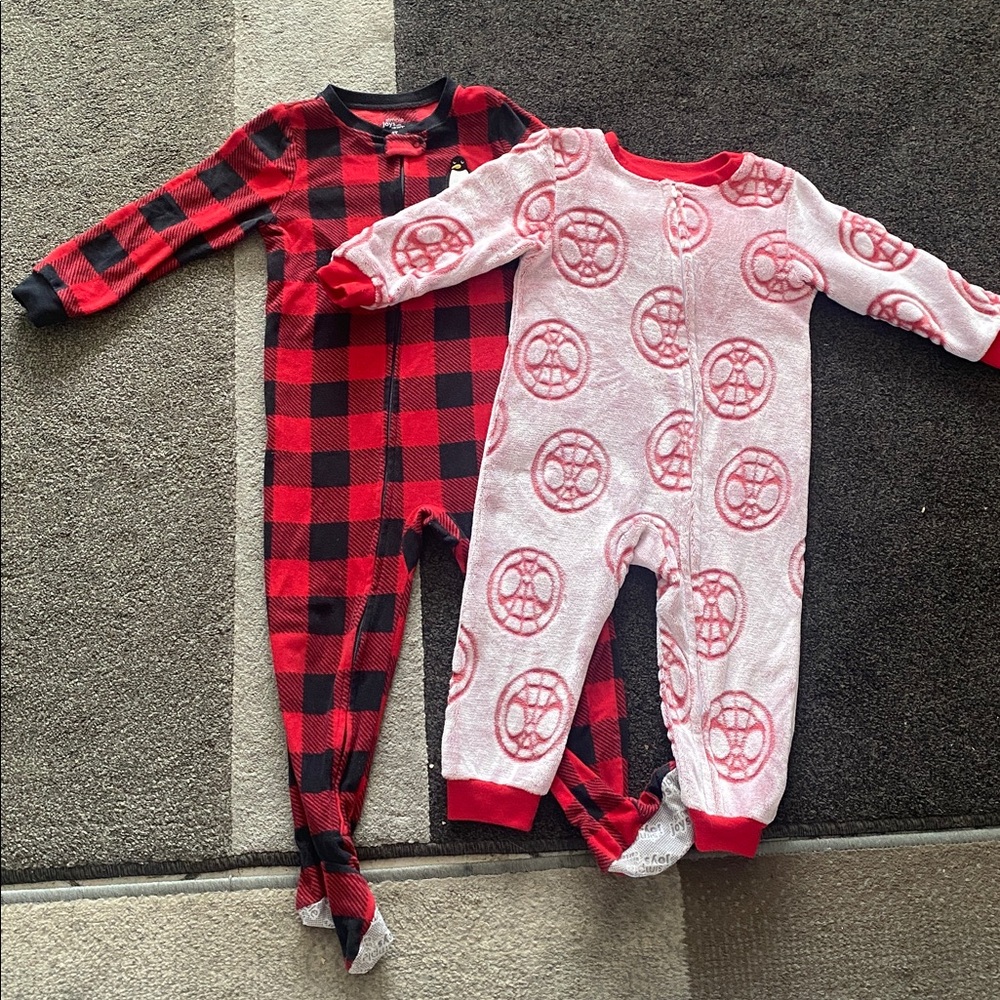 Marvel Spider-Man Kids One Piece Pajamas bundle 3/4T
